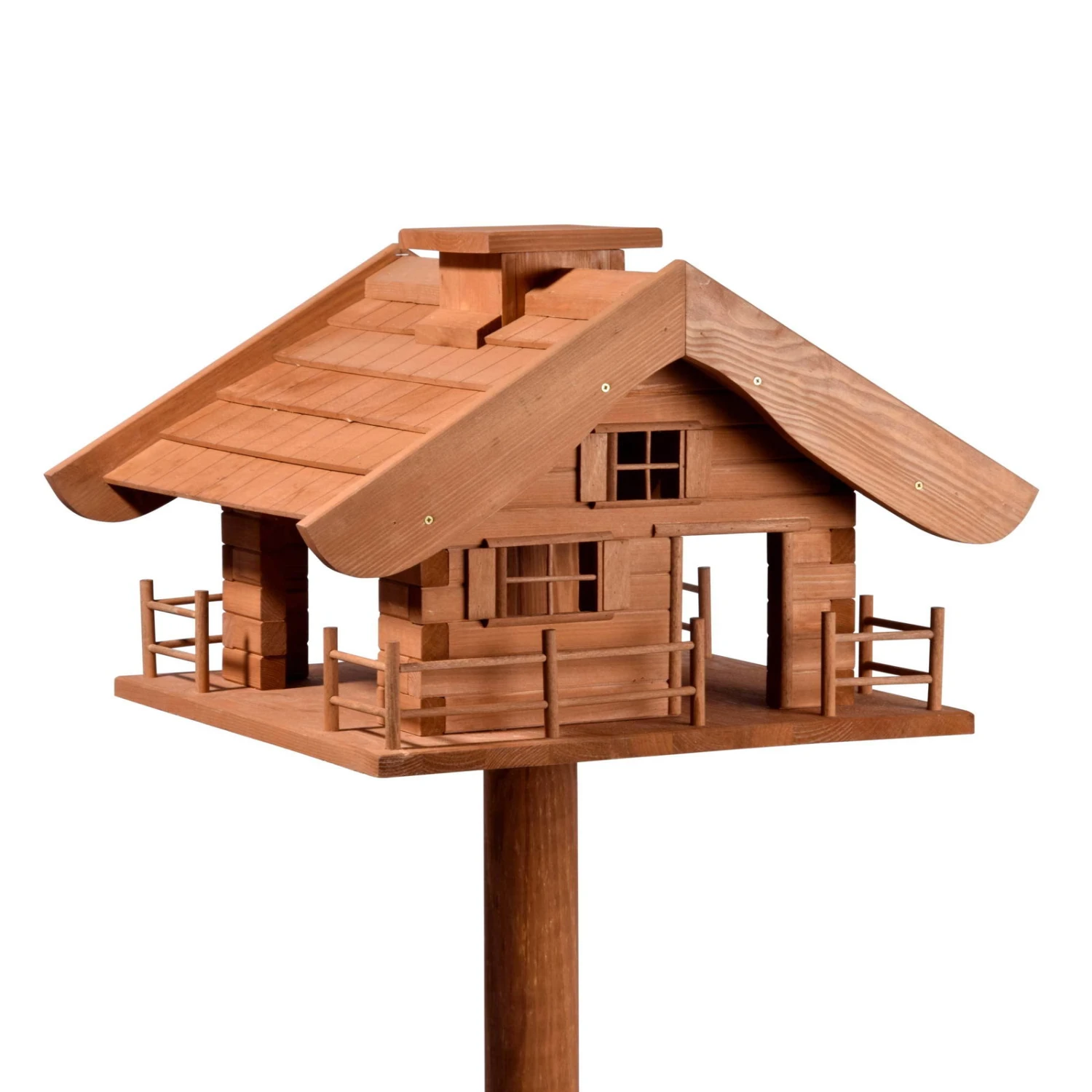 Vogelfutterhaus Almhütte Mit Liebevollen Details, Inkl. Ständer, FSC®, Ca. 56 X 46 X 35,5 Cm 6 Vogelfutterhaus Almhütte Mit Liebevollen Details, Inkl. Ständer, FSC®, Ca. 56 X 46 X 35,5 Cm – Bild 4