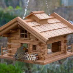 Vogelfutterhaus 'Almhütte 2.0', Braun, Holz -Gartengeschäft Im Freien 0910101449 Vogelfutterhaus Almhuette 2 96587