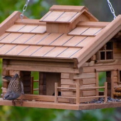 Vogelfutterhaus 'Almhütte 2.0', Braun, Holz -Gartengeschäft Im Freien 0910101449 Vogelfutterhaus Almhuette 4 96586