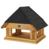 Vogelfutterhaus, Braun/schwarz, 29 X 39 X H 32 Cm 1 Vogelfutterhaus, Braun/schwarz, 29 X 39 X H 32 Cm -Gartengeschäft Im Freien 0910101480 Koelle Vogelfutterhaus aus Kiefernholz gebeizt 114699