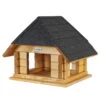 Vogelfutterhaus, Braun/schwarz, 39 X 50 X H 41 Cm -Gartengeschäft Im Freien 0910101481 Koelle Vogelfutterhaus gross Kiefernholz gebeizt 114700
