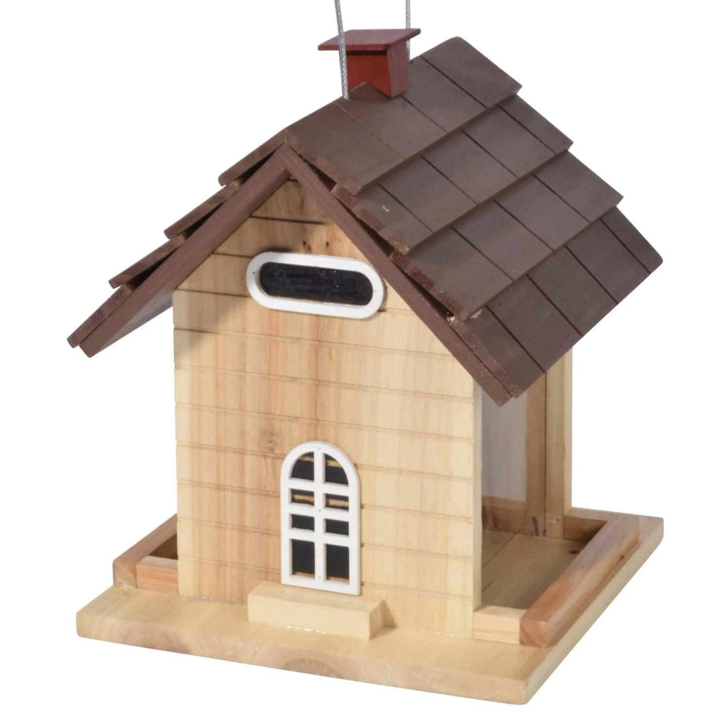 Vogelfutterhaus, FSC®-Holz, Braun, Mit Acrylglas, 18 X 18 X 23 Cm 3 Vogelfutterhaus, FSC®-Holz, Braun, Mit Acrylglas, 18 X 18 X 23 Cm