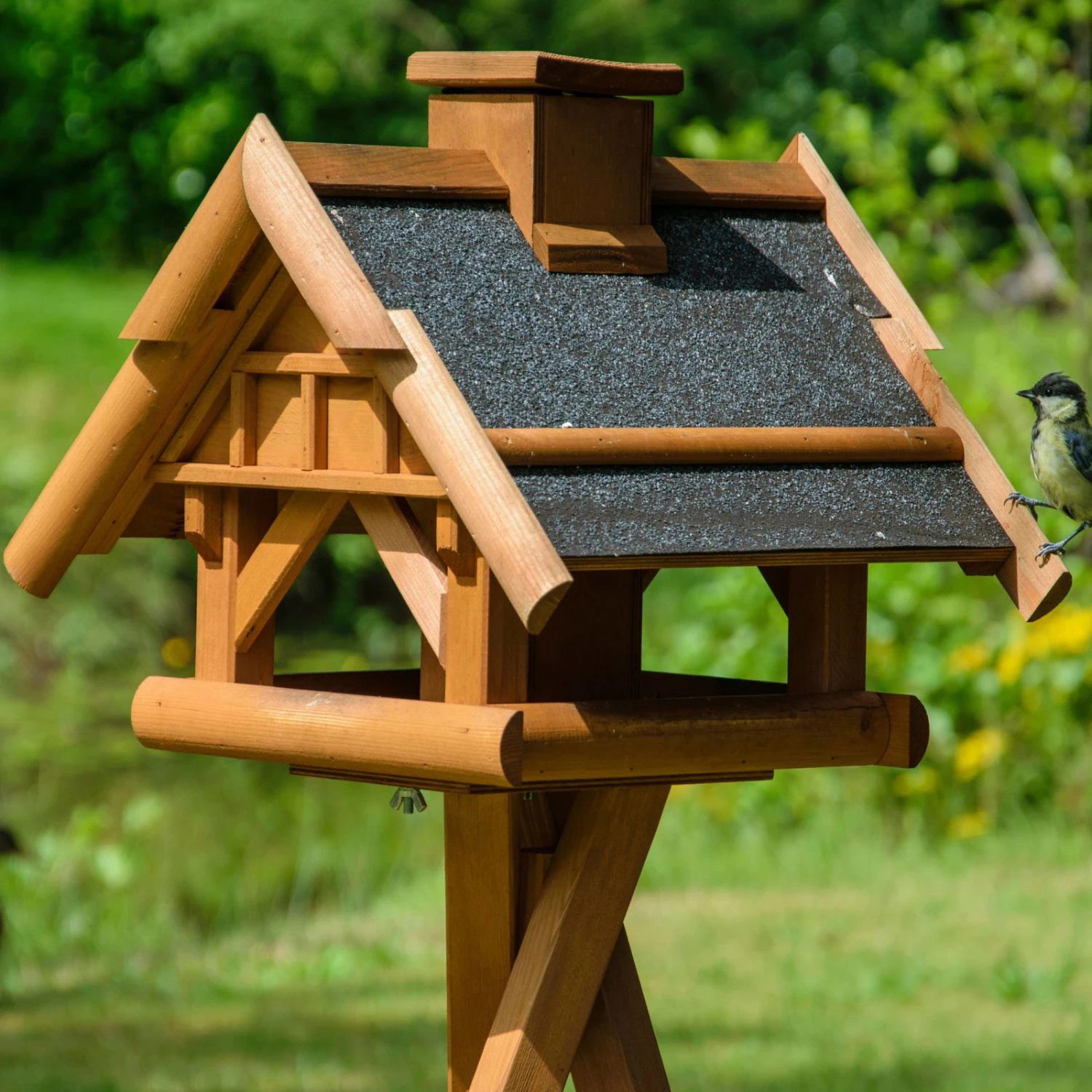 Vogelhaus Inkl. Ständer, Holz, Bernstein, 39 X 38 X 33 Cm 4 Vogelhaus Inkl. Ständer, Holz, Bernstein, 39 X 38 X 33 Cm – Bild 2