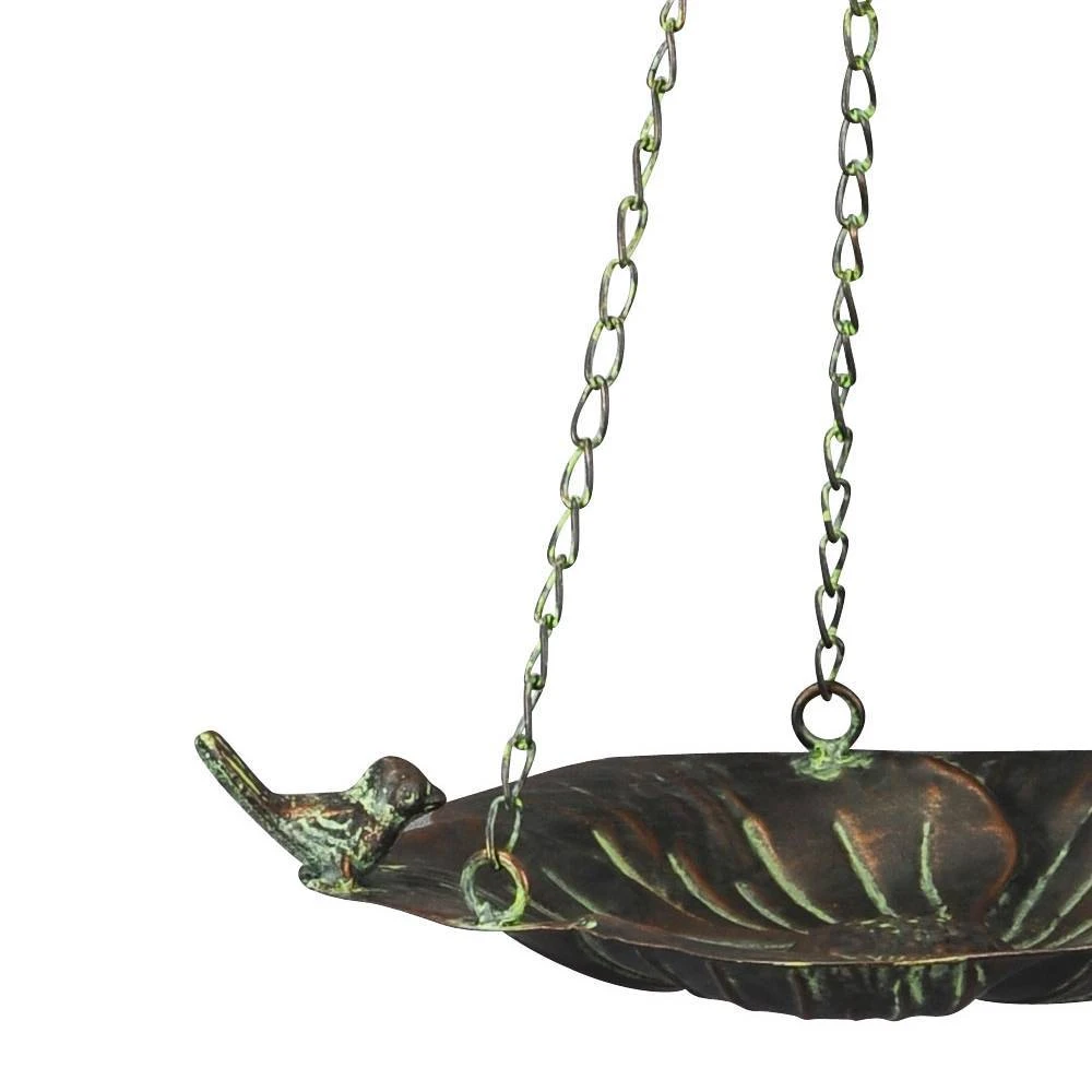 Vogeltränke Mit Kette, Bronzeoptik, 28 X 24 X 6 Cm 4 Vogeltränke Mit Kette, Bronzeoptik, 28 X 24 X 6 Cm – Bild 2