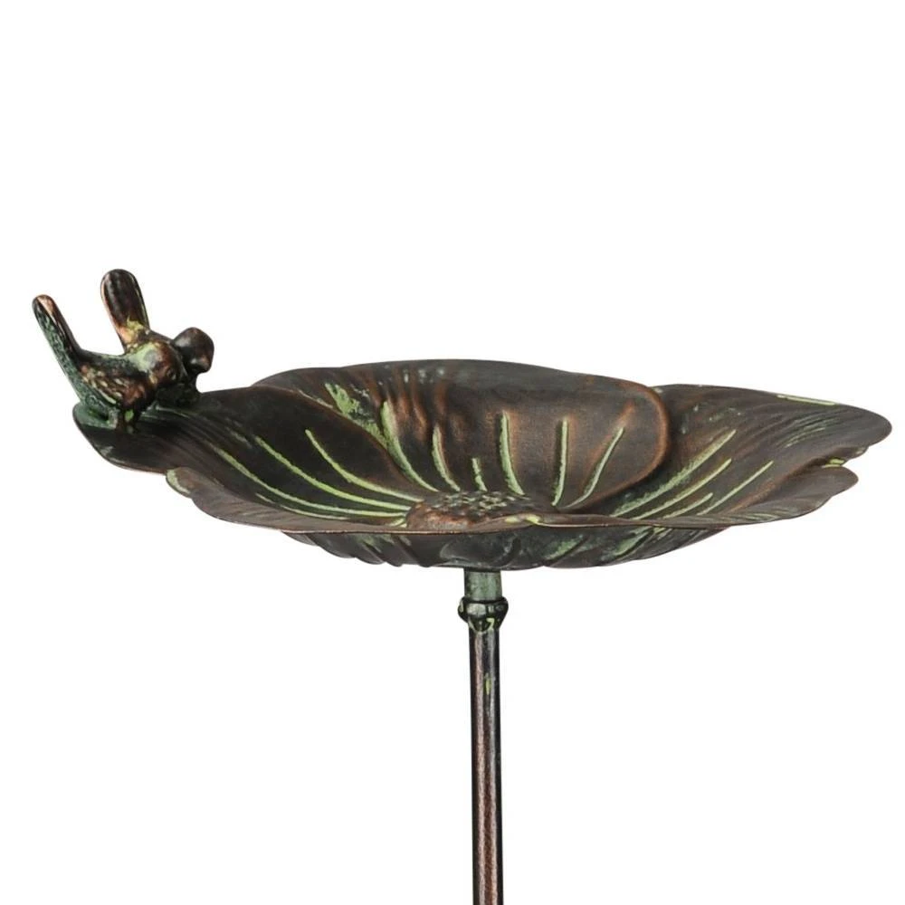 Vogeltränke Am Stab, Bronzeoptik, 25 X 24 X 8 Cm 4 Vogeltränke Am Stab, Bronzeoptik, 25 X 24 X 8 Cm – Bild 2