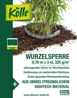 Kölle Wurzelsperre Für Bambus 0,7 X 3 M -Gartengeschäft Im Freien 0910301207 Koelle Wurzelsperre Bambus 0 7x3m 5 50026