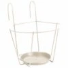 Haken-Blumentopfhalter, Metall, Weiß, Praktische Einhängehaken -Gartengeschäft Im Freien 0910602333 Haken Blumentopfhalter Metall 25cm rund weiss 61898