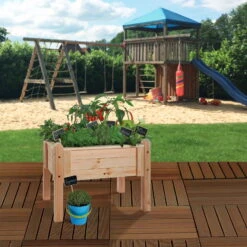 Kinderhochbeet 'Sophia', Naturbelassen, Ca. 70 X 50 X 56 Cm -Gartengeschäft Im Freien 0920500145 Koelles Beste Kinderhochbeet Sophia 1 114690