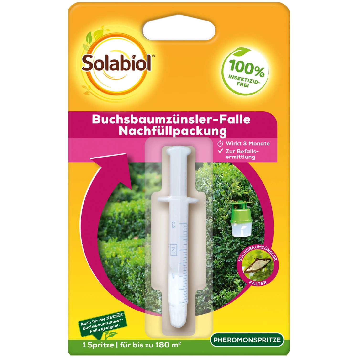 Solabiol Nachfüllpackung Für Buchsbaumzünsler-Falle, 1 Stück 3 Solabiol Nachfüllpackung Für Buchsbaumzünsler-Falle, 1 Stück