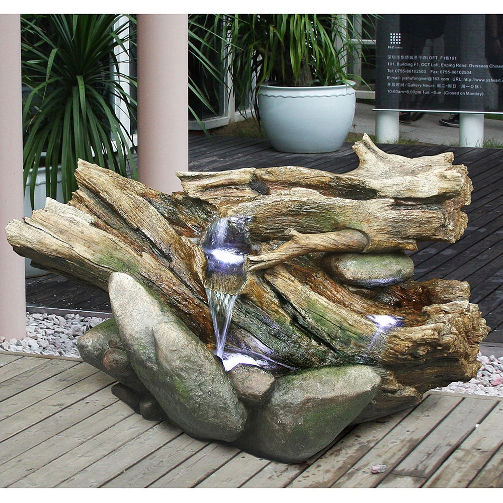 Brunnen Aus Polyresin Mit Pumpe, 3 LED Und 10 M Kabel, Ca. 96x45x58 Cm – Bild 2