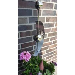 Beetstecker Nero Mit 2 Kugeln & Ausstanzung Eule, Edelstahl, 100 X 13 X 8 Cm -Gartengeschäft Im Freien 0980404171 Beetstecker Nero Edelstahl 2Kugeln mit Ausstanzung Eule 100x13x8cm1 72822