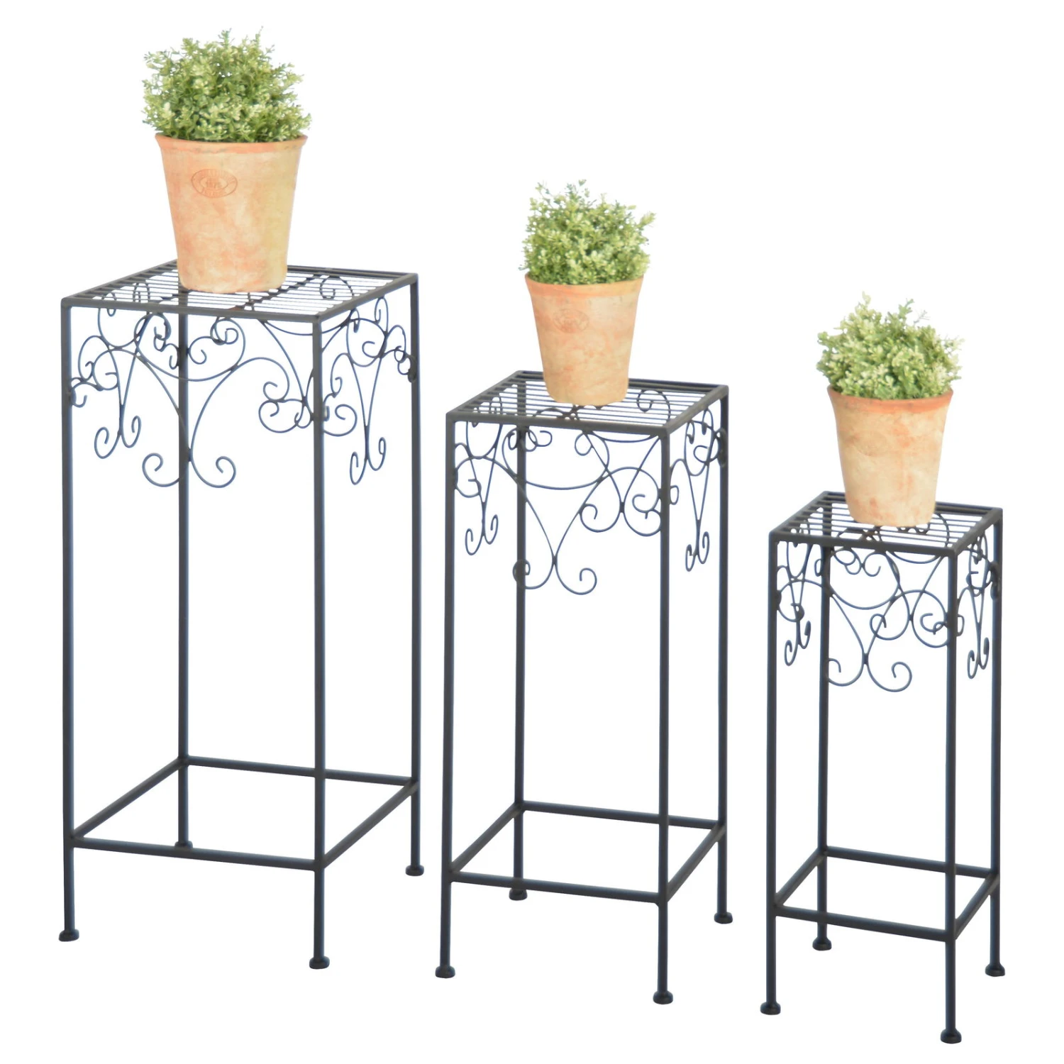 Pflanztisch L, Schwarz, Eisen, Ca. 31 X 31 X 70 Cm 4 Pflanztisch L, Schwarz, Eisen, Ca. 31 X 31 X 70 Cm – Bild 2