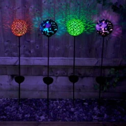 Silhouette Globe, Große Pfahlleuchte, Metall, Schwarz, 83 X 13 Cm