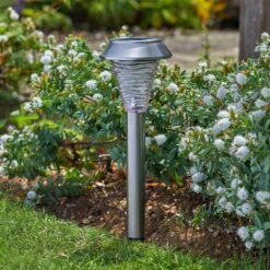 Solarleuchte Mira Max Mit Erdspieß, Grau, 10 Lumen, 46 X 11,5 Cm -Gartengeschäft Im Freien 2950100482 Solarleuchte Mira Max 2 93905