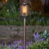 Solarleuchte 'Tunis' Mit Flammeneffekt, Grau, Ca. Ø 12 X H 90 Cm -Gartengeschäft Im Freien 2950100637 Koelle Solarleuchte Tunis mit Flammeneffekt 2 104392