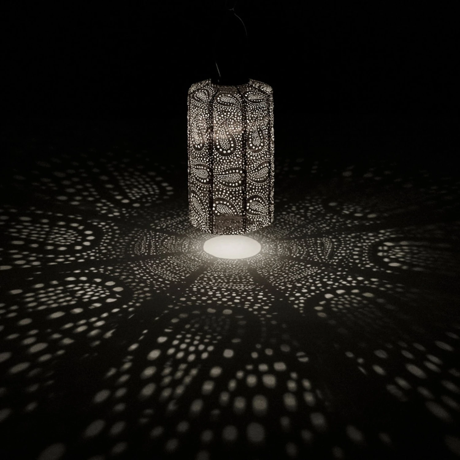 Solarlaterne 'Cylinder 18 Mandela', Petrol, Ø 18 X 33 Cm 4 Solarlaterne 'Cylinder 18 Mandela', Petrol, Ø 18 X 33 Cm – Bild 2