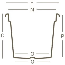 Euro 3 Plast Pflanzkübel Geo Terra -Gartengeschäft Im Freien 3210100580 Pflanzkuebel Geo technische Zeichnung 111244