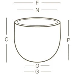 Pflanzkübel Etria Terra, Ø 24 X H 20 Cm -Gartengeschäft Im Freien 3210100706 Pflanzkuebel Etria technische Zeichnung 111246