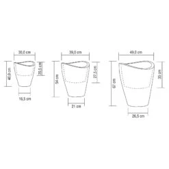 Pflanzgefäß 'Wave Globe High', Schwarz, Ø 30 X H 40 Cm -Gartengeschäft Im Freien 3210102842 3210102843 3210102844 Illu Wave Globe High Vermasst 55951