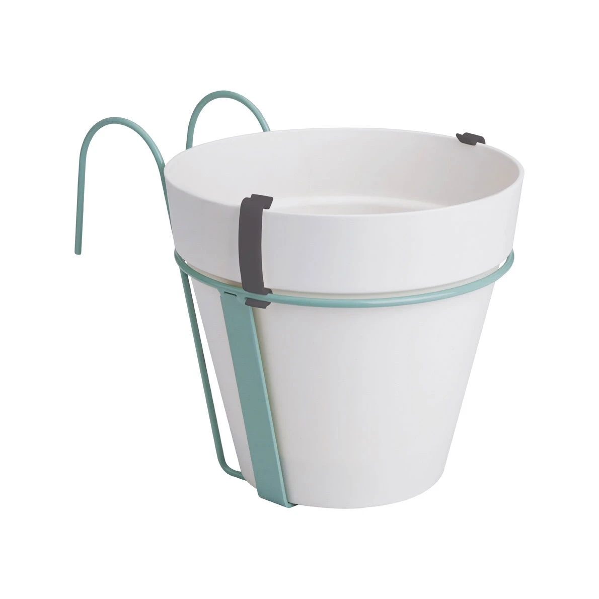 Elho Pflanzgefäß Loft Urban Balcony Potholder Weiß, Ø 18x H 19,5 Cm, Erdvol. 3 L 3 Elho Pflanzgefäß Loft Urban Balcony Potholder Weiß, Ø 18x H 19,5 Cm, Erdvol. 3 L