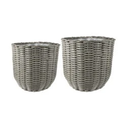 Pflanzkorb Jente, Grau, Ø 35 X H 30 Cm -Gartengeschäft Im Freien 3210103593 3210103594 Koelle Pflanzkorb Jente grau 61998 1