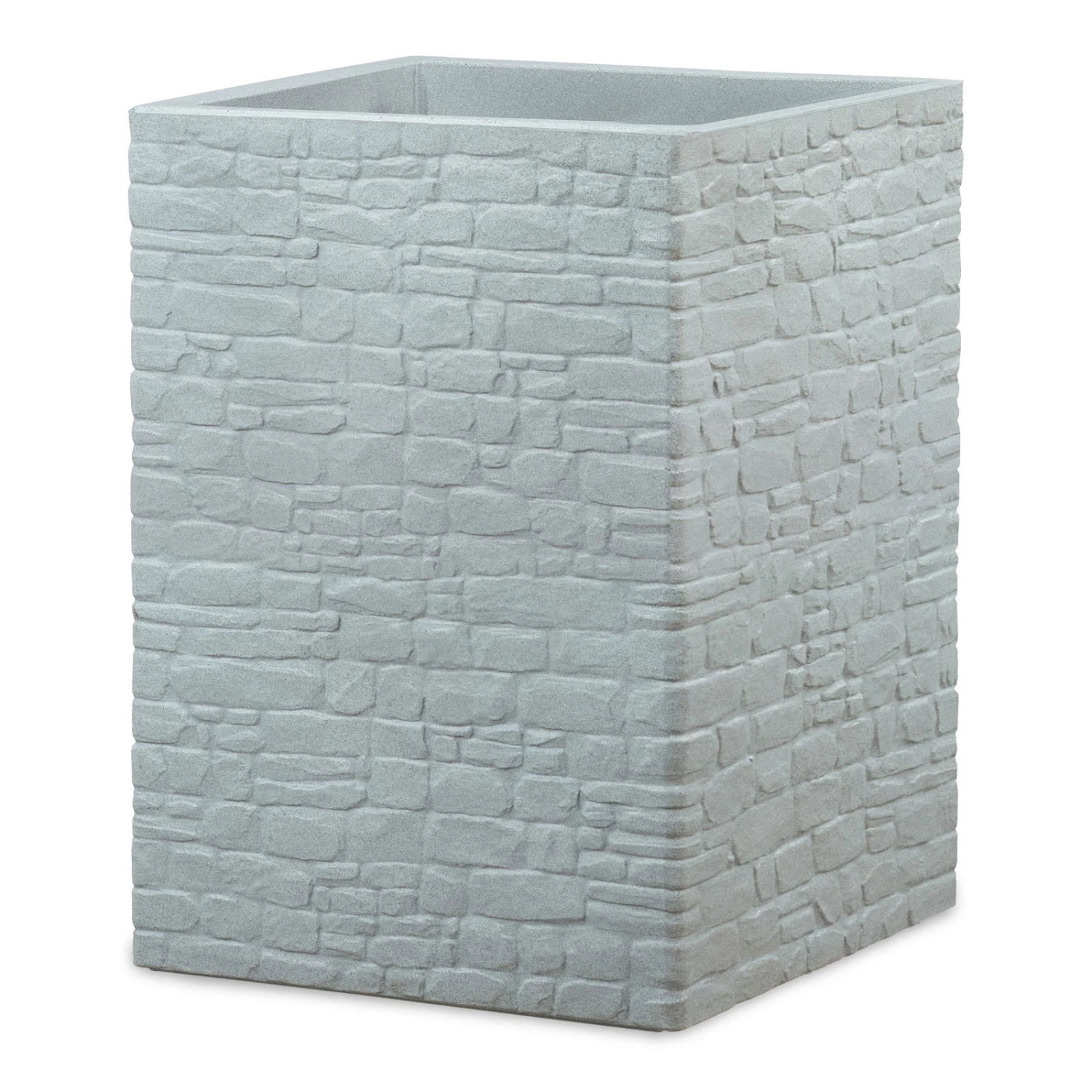 Pflanzgefäß 'Muretto High', Eckig, Stein, Grau, Kunststoff 3 Pflanzgefäß 'Muretto High', Eckig, Stein, Grau, Kunststoff