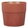 Pflanzgefäß 'Groove' Mit Reservoir, Rund, Mahagony, Hellbraun, Kunststoff -Gartengeschäft Im Freien 3210104004 Pflanzgefaess Groove mit Reservoir mahogany 97837