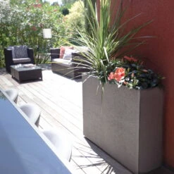 Pflanzkasten Graphit Crunch High, Anthrazit, Wasserdicht, Doppelwandig -Gartengeschäft Im Freien 3230101031 Pflanzkasten Graphit Crunch High anthrazit L99 5xB29 5xH78 5cm 63l 2 59182