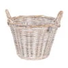 Pflanzkorb Aus Rattan Mit Folieneinsatz, Weiß, Ø 35 H: 25 Cm -Gartengeschäft Im Freien 3345100044 Pflanzkorb Rattan D35 H25cm weiss Kopie 2 63360