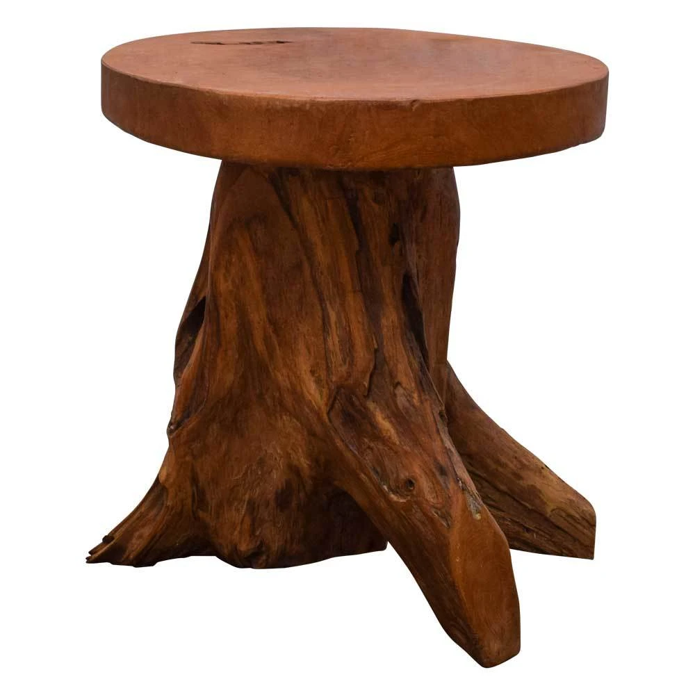 Wurzelholz-Hocker Aus Recyceltem Teakholz, Ø Ca. 40 Cm, Höhe Ca. 45 Cm 3 Wurzelholz-Hocker Aus Recyceltem Teakholz, Ø Ca. 40 Cm, Höhe Ca. 45 Cm