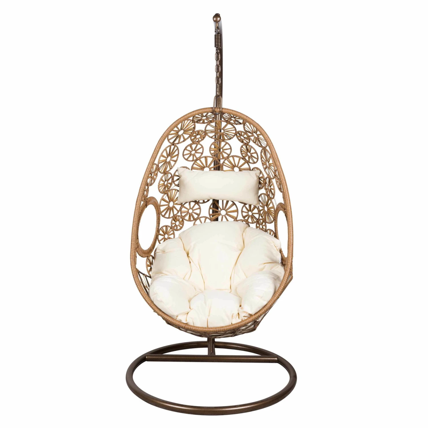 Hängesessel Rhodes, Natur, Inkl. Kissen, Handgewebt, 195 X 95 X 95 Cm 4 Hängesessel Rhodes, Natur, Inkl. Kissen, Handgewebt, 195 X 95 X 95 Cm – Bild 2