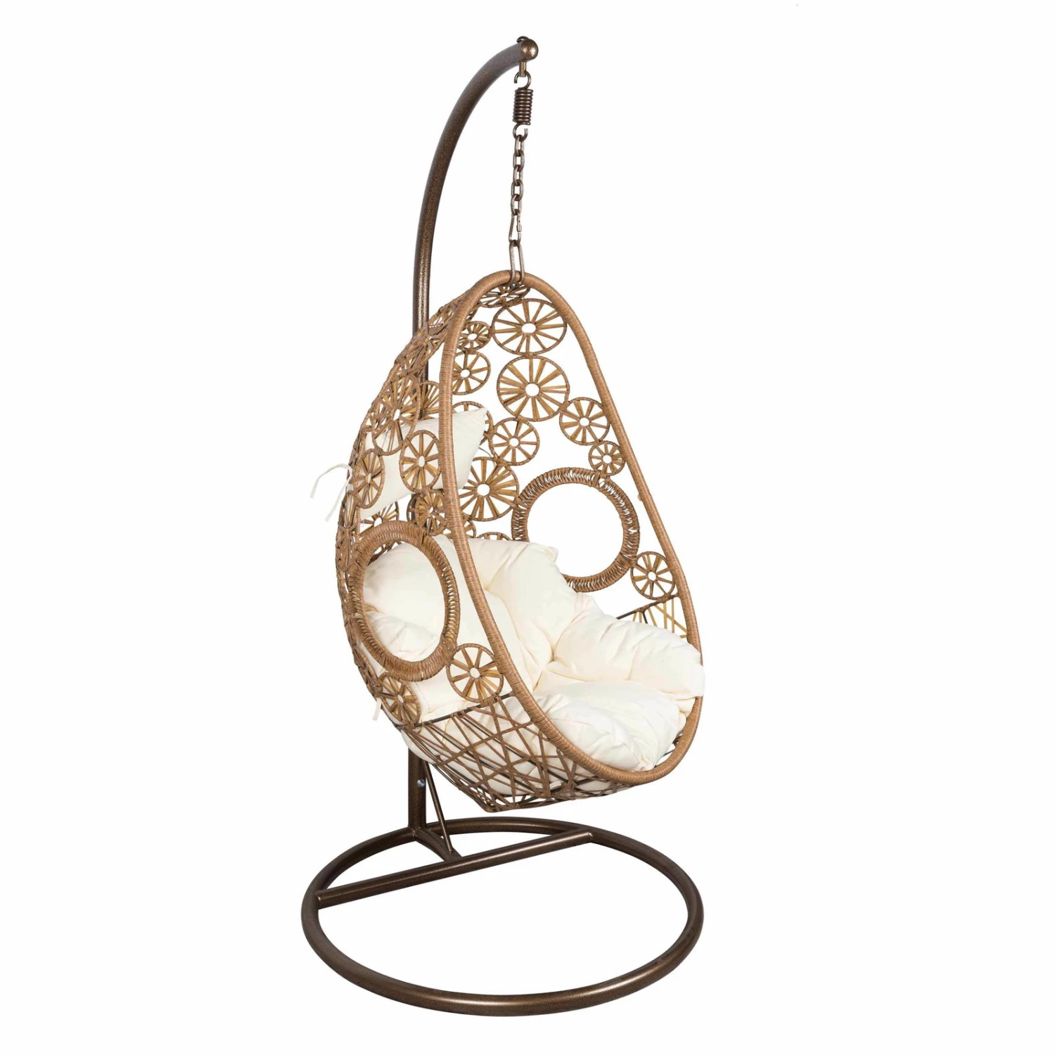 Hängesessel Rhodes, Natur, Inkl. Kissen, Handgewebt, 195 X 95 X 95 Cm 5 Hängesessel Rhodes, Natur, Inkl. Kissen, Handgewebt, 195 X 95 X 95 Cm – Bild 3