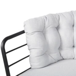 4-teilige Lounge-Gruppe 'Bella', Schwarz, Inklusive Auflagen -Gartengeschäft Im Freien 3910302533 Alu Loungergruppe Bella 4tlg schwarz inkl Kissen hellgrau11 74489