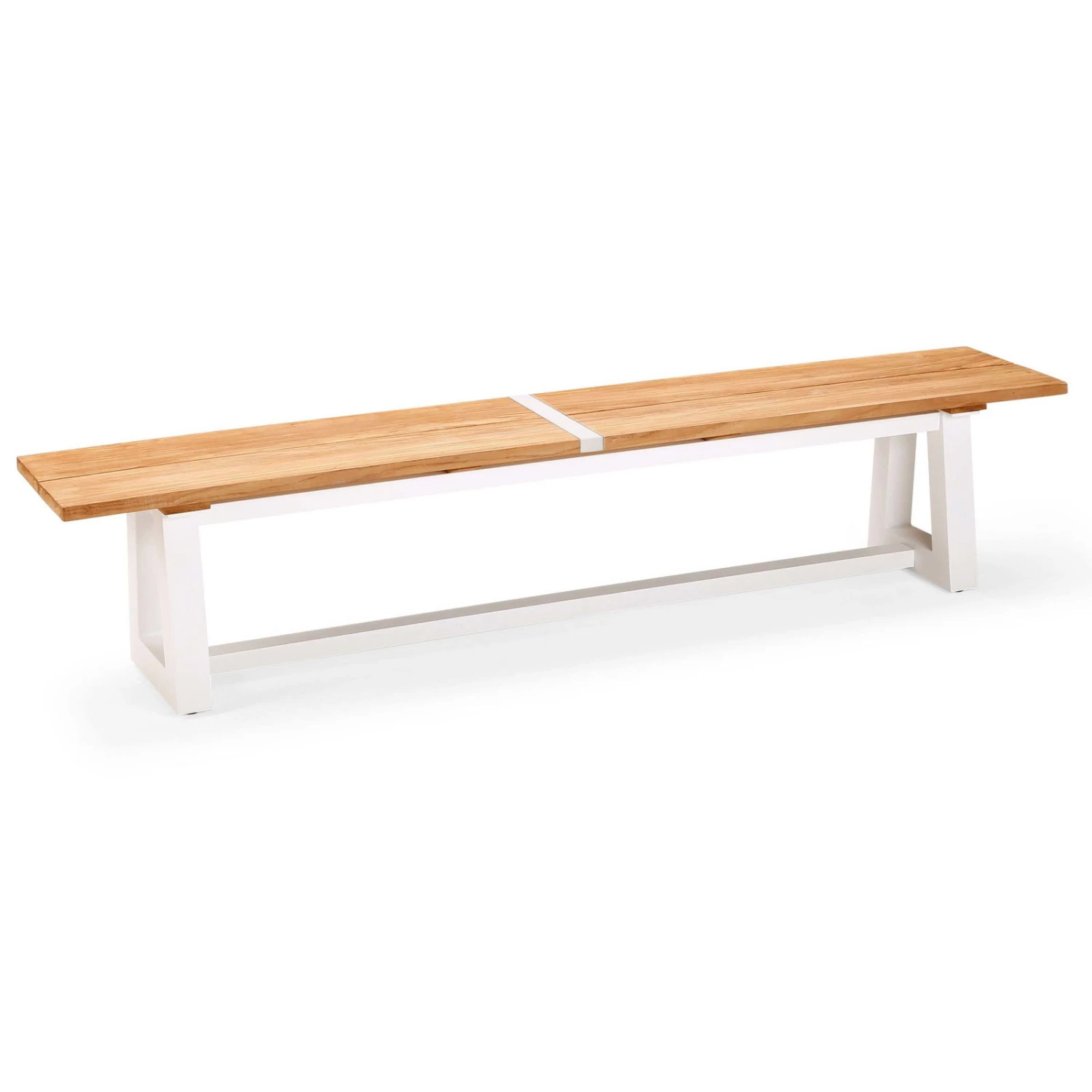 Best Alu-Bank Campione, Teakholz, Weiß, 45 X 220 X 40 Cm 4 Best Alu-Bank Campione, Teakholz, Weiß, 45 X 220 X 40 Cm – Bild 2