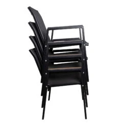 Stapelsessel, Schwarz, Ca. 86 X 66 X 56 Cm 12 Stapelsessel, Schwarz, Ca. 86 X 66 X 56 Cm -Gartengeschäft Im Freien 3910302656 Alu Sessel schwarz Textilen schwarz 8 102330