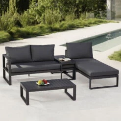 Best Loungegruppe 'Navarino', 4lgt., Anthrazit 12 Best Loungegruppe 'Navarino', 4lgt., Anthrazit -Gartengeschäft Im Freien 3910302684 Loungegruppe Navarino 4tlg anthrazit anthrazit 1 100749