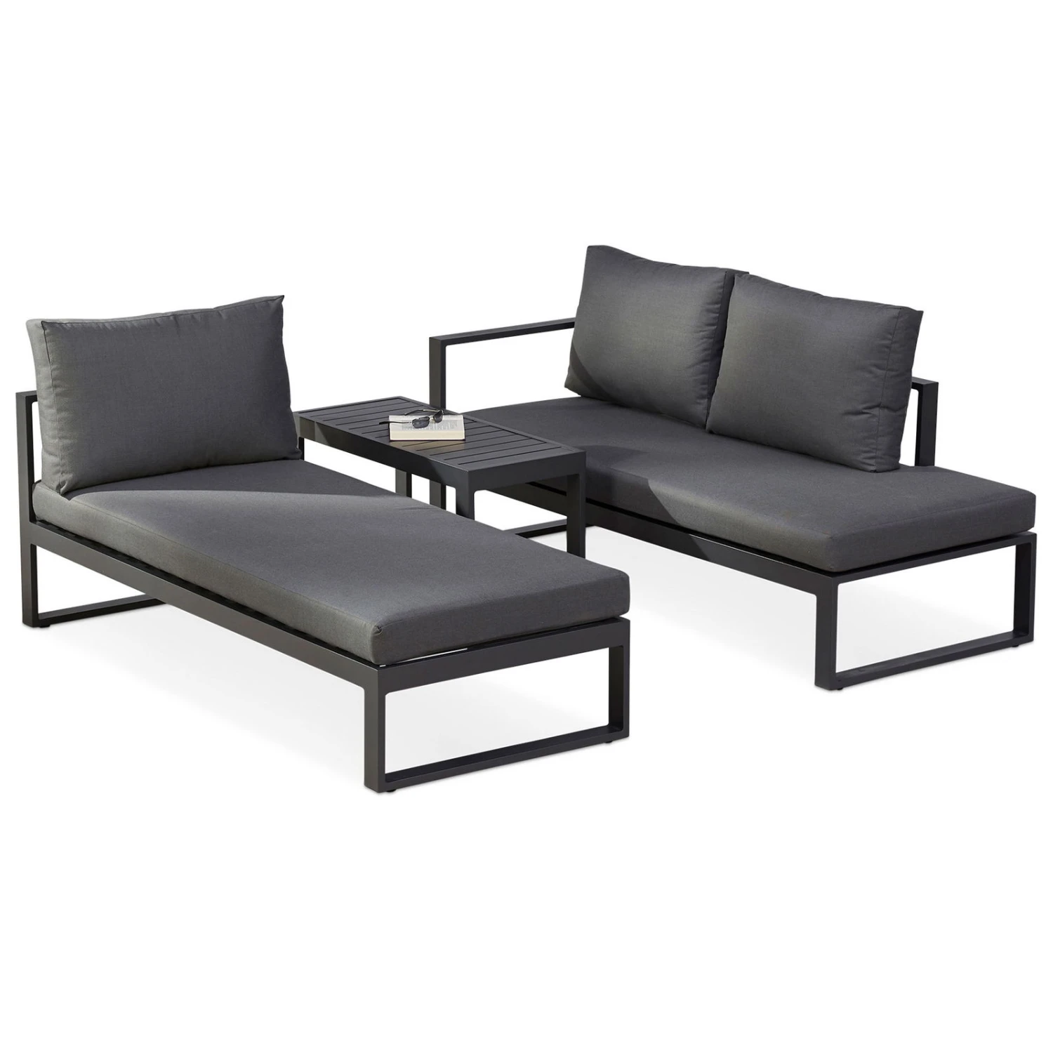 Best Loungegruppe 'Navarino', 4lgt., Anthrazit 4 Best Loungegruppe 'Navarino', 4lgt., Anthrazit – Bild 2