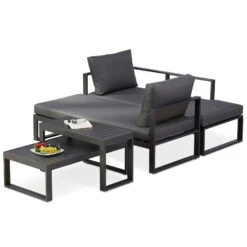 Best Loungegruppe 'Navarino', 4lgt., Anthrazit 11 Best Loungegruppe 'Navarino', 4lgt., Anthrazit -Gartengeschäft Im Freien 3910302684 Loungegruppe Navarino 4tlg anthrazit anthrazit 6 100748