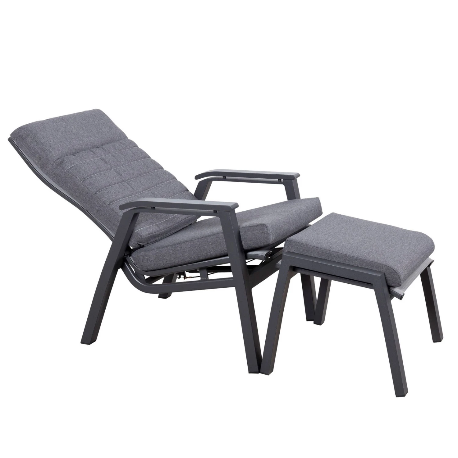 Loungesessel 'Paris', Grau/schwarz 6 Loungesessel 'Paris', Grau/schwarz – Bild 4