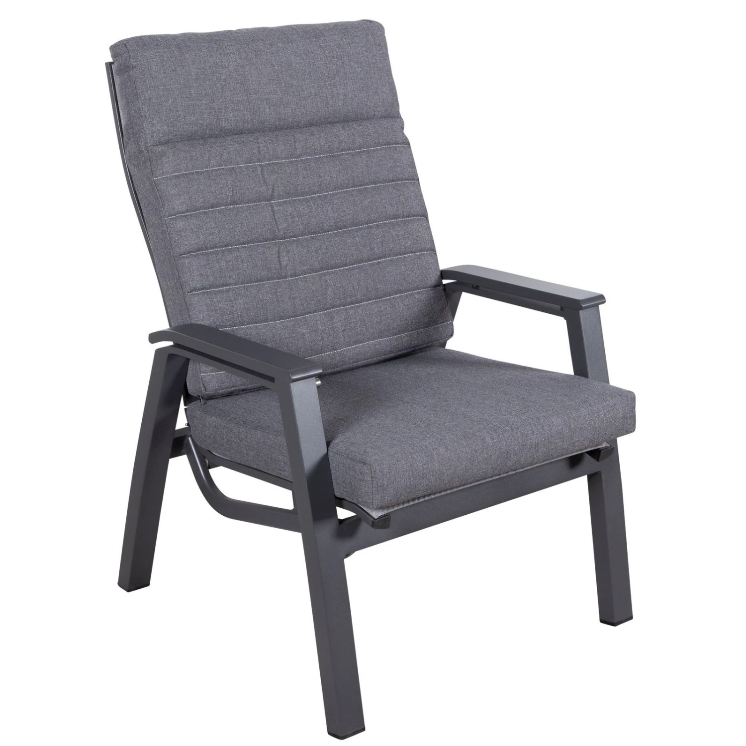 Loungesessel 'Paris', Grau/schwarz 3 Loungesessel 'Paris', Grau/schwarz