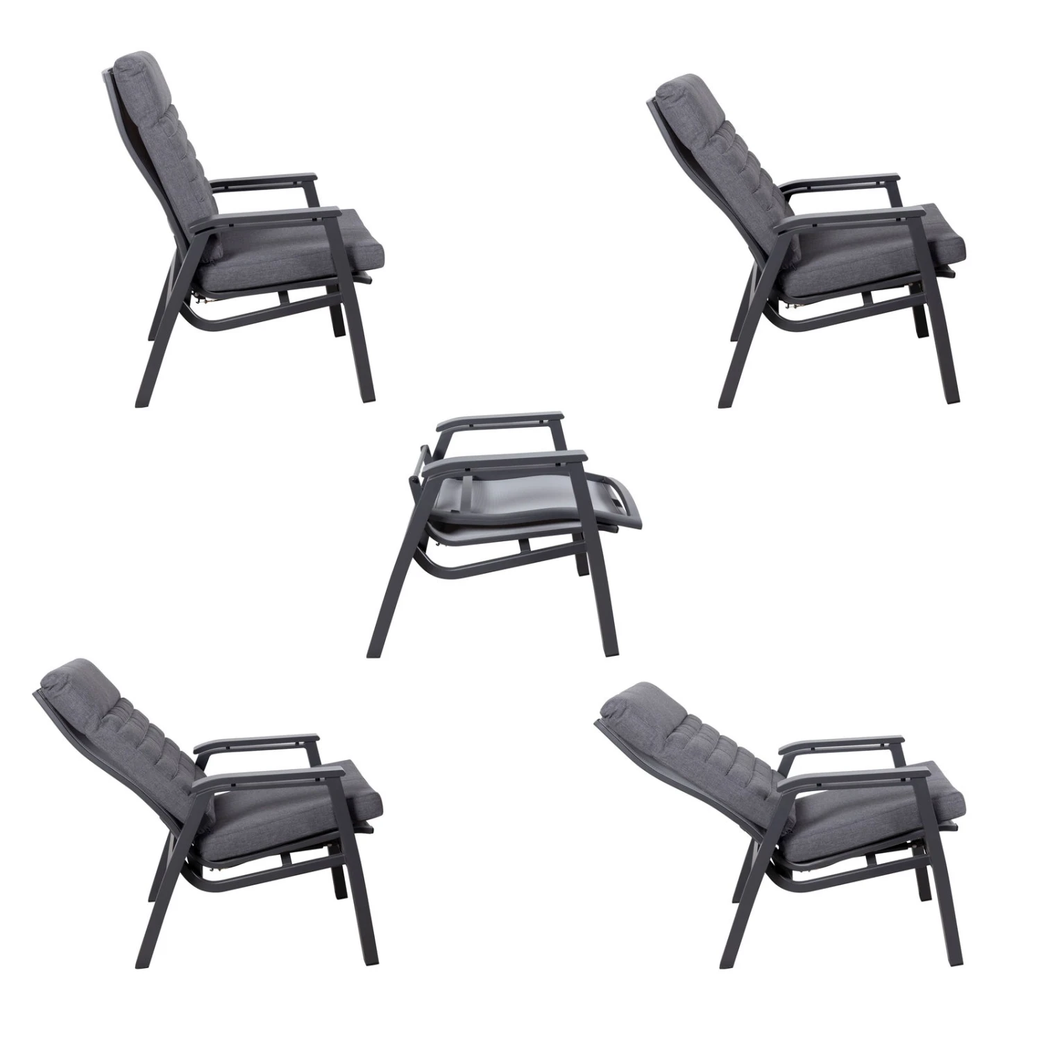 Loungesessel 'Paris', Grau/schwarz 11 Loungesessel 'Paris', Grau/schwarz – Bild 9