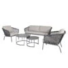 Lounge-Set 'Eagle', 5-teilig -Gartengeschäft Im Freien 3910302708 Loungeset Eagle 5tlg Stahlgestell inkl Auflagenset 4 118530