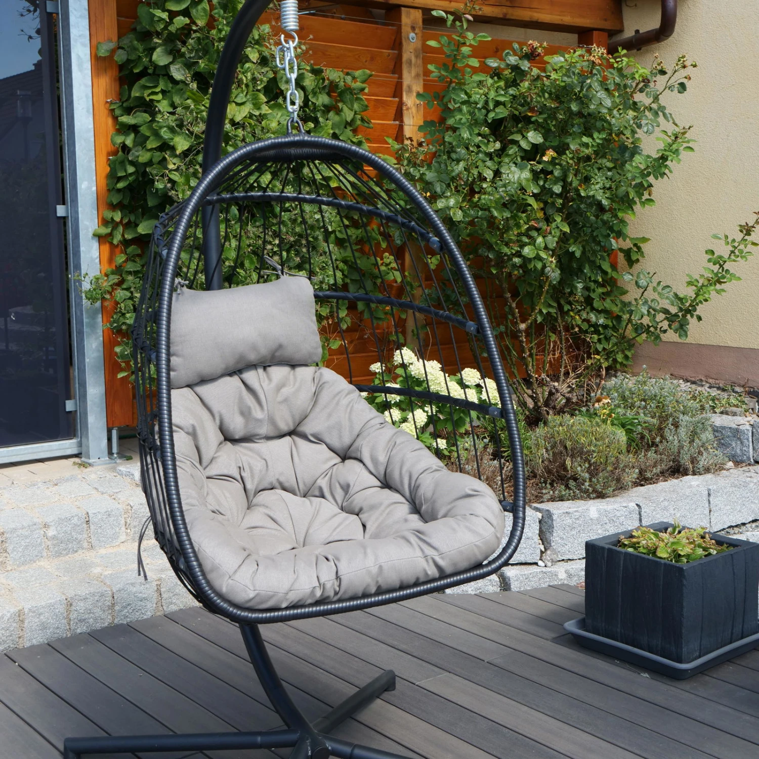 Hängesessel 'Folt Sterzing' Inkl. Auflagen, Schwarz 4 Hängesessel 'Folt Sterzing' Inkl. Auflagen, Schwarz – Bild 2