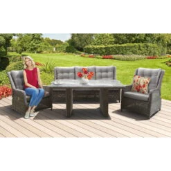 Kölle Geflechtbank 'Heidelberg' 2,5 Sitzer, Inkl. Auflage Stone Grey -Gartengeschäft Im Freien 3910405797 3950100890 3950100887 3950100829 Heidelberg 64437 1