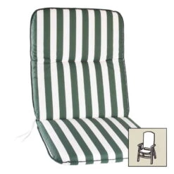 Best Hochlehnerauflage Grün/weiß, Ca. 120 X 50 X 6 Cm -Gartengeschäft Im Freien 3910407115 Hochlehnerauflage gruen weiss 120x50x6cm Dessin 3 25130