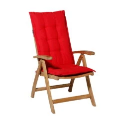 Madison Hochlehnerauflage 'Panama', Rot, Ca. 123 X 50 Cm -Gartengeschäft Im Freien 3910408964 Hochlehnerauflage Panama Red 3 97461