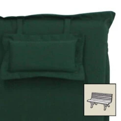 Bankauflage 'Mary Valentine Olivia 61', Grün, Ca. 110 X 45 X 6,5 Cm