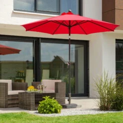 Mittelstockschirm 'Harlem', Ø Ca. 270 Cm -Gartengeschäft Im Freien 3910501920 Sonnenschirm Harlem rot 2 90186