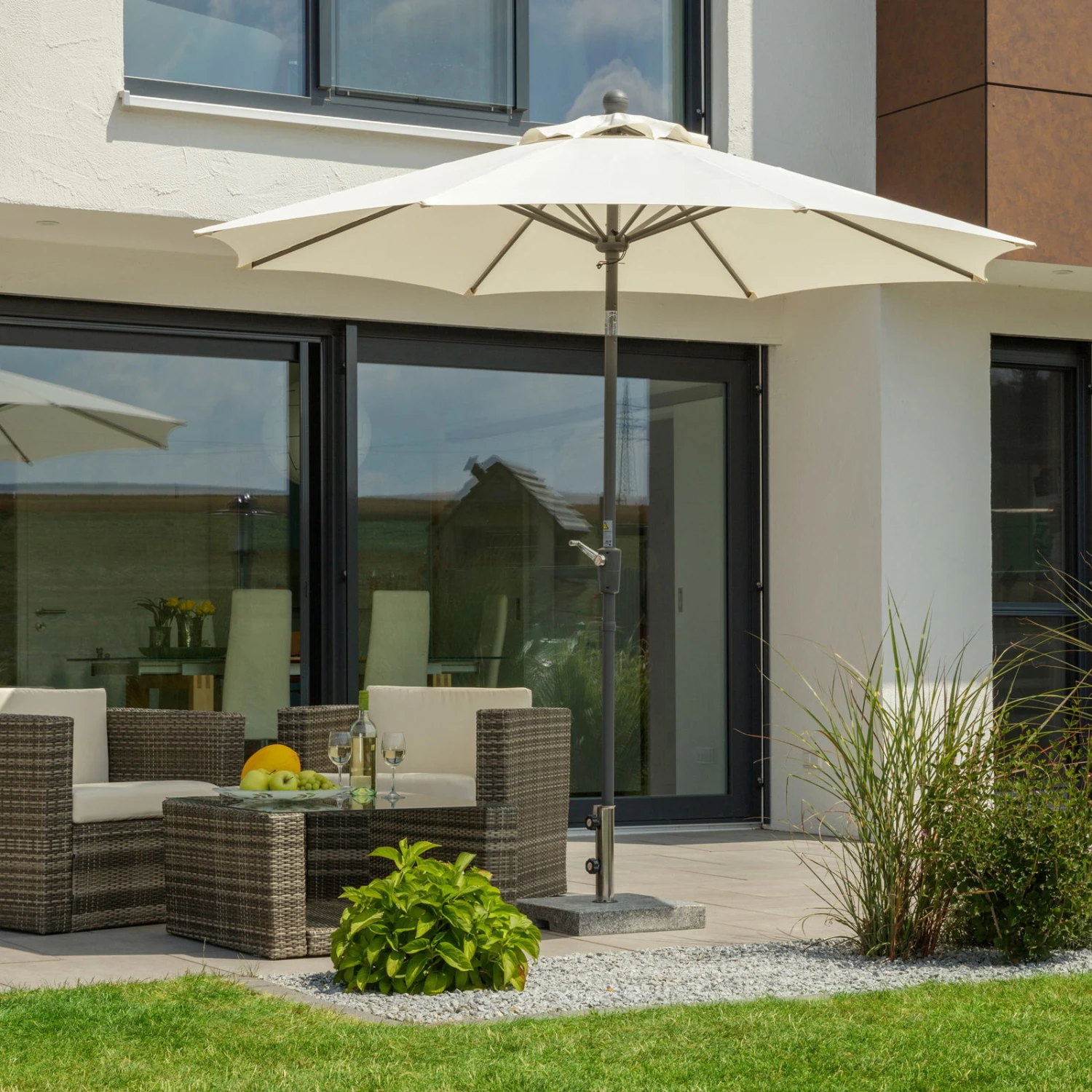 Mittelstockschirm 'Harlem', Ø Ca. 270 Cm, Natur 9 Mittelstockschirm 'Harlem', Ø Ca. 270 Cm, Natur – Bild 7