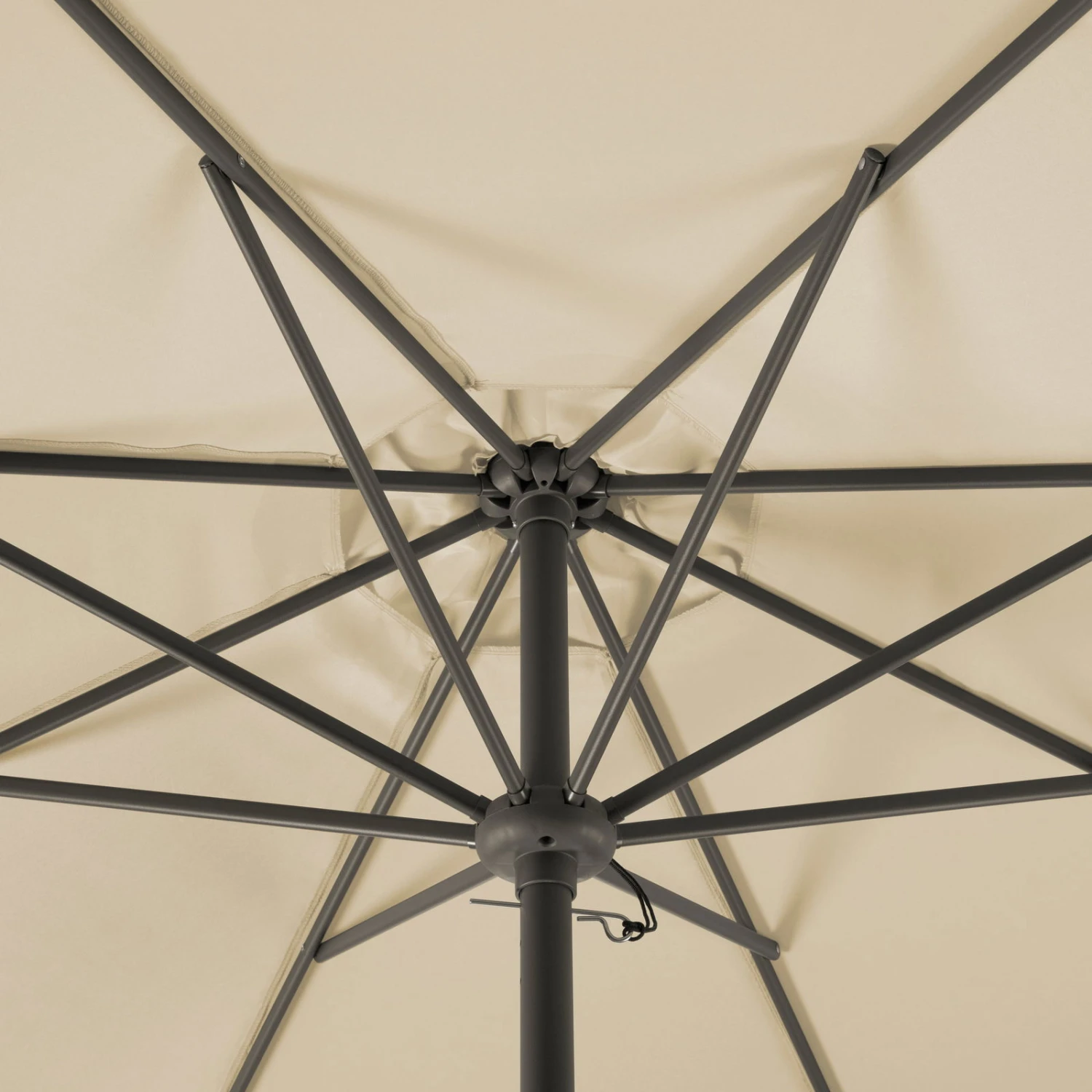 Mittelstockschirm 'Harlem', Ø Ca. 270 Cm, Natur 8 Mittelstockschirm 'Harlem', Ø Ca. 270 Cm, Natur – Bild 6